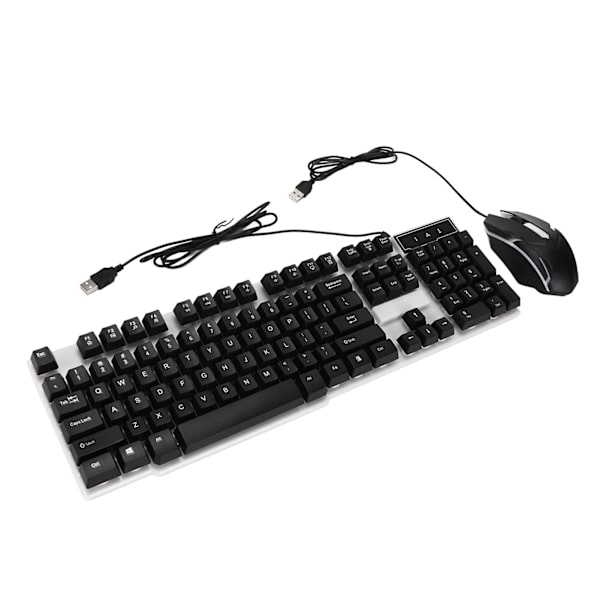 104 tangenter Tangentbord Mus Set Bakgrundsbelysning USB Färgglad Ergonomisk Stabil Bakgrundsbelyst tangentbord Mus Combo