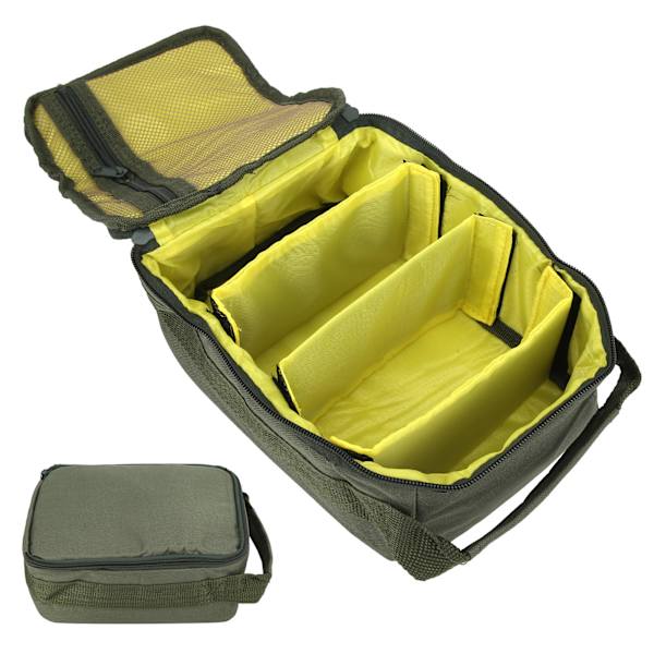 Fiskespole Gear Opbevaringspose 4-lags Håndholdt Fiskeri Tackle Lynlås Organizer Case
