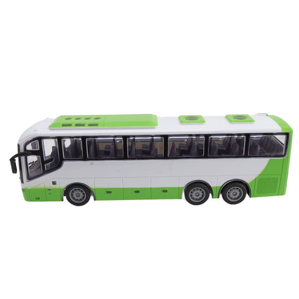 1/30 Remote Control Bus Model Electric Wireless Simulation Large RC Bus Toy with Remote Control White Green