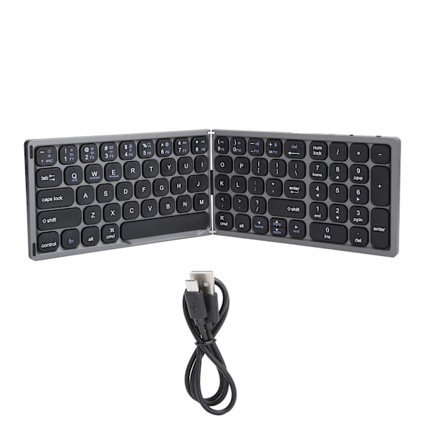 Ultratunt sammenleggbart Bluetooth-tastatur for IOS Android Windows-PC