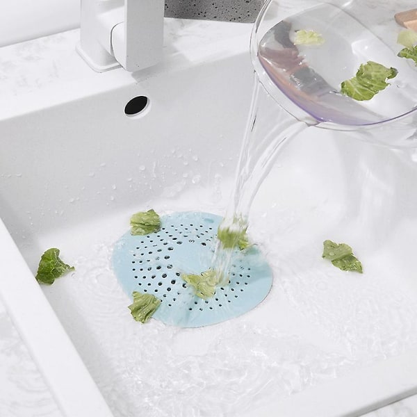 Anti-tilstopning filterdæksel til køkkenvask Silikone gulvafløbsdæksel Badeværelse Køkken, si Plug Filte Hår