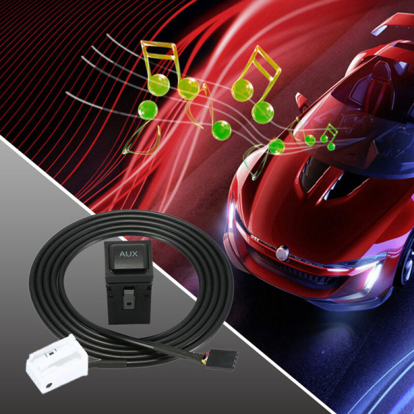 KKmoon AUX In Socket Switch Plug Music Audio Interface för VW Passat B6 B7 CC Touran POLO Facelift RCD510+/310+, modell: 35