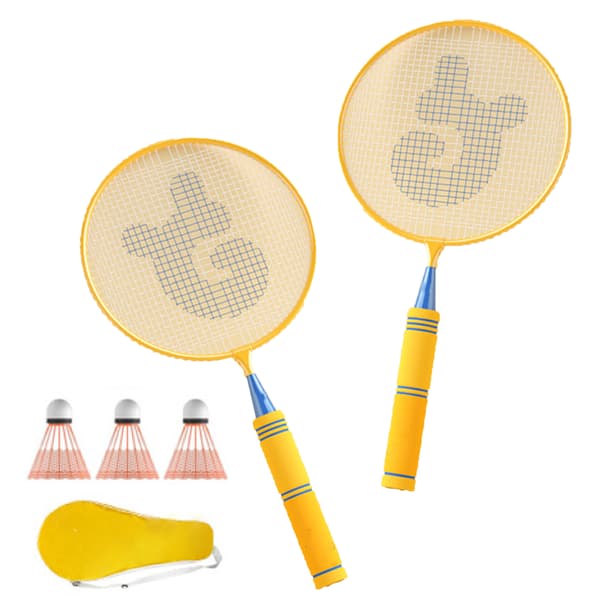 Badmintonracketer for barn Jernlegering Elastisk Lett badmintonracket for barn i alderen 5-12 Gul