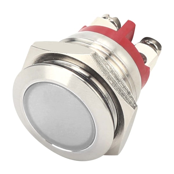 0,6 tum LED-indikator Bright Signal Light Flame Retardant Base IP66 Vattentät Universal (Vit)