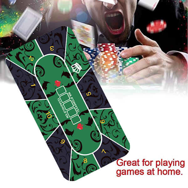Kannettava kumipöytä pokerimatto Pöytäpinta Melunvaimennus Pokeripöydän asettelu korttipeleille