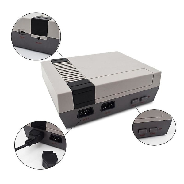 Retro spilkonsol, klassisk mini retro-spilkonsol med indbygget 620 tv-spil, dobbelte controllere spillekonsol klassisk system til børn og voksne,