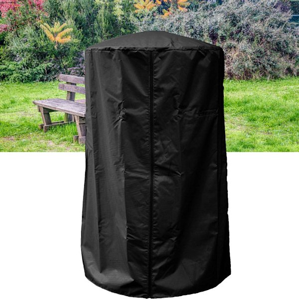 Patio Heater Cover Courtyard Fireplace Waterproof UV Resistant Dustproof Black
