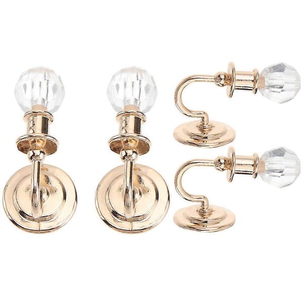 Minilampe Ornament Mini Husvegglampe For Dekorasjon 2 Par Gullfarget