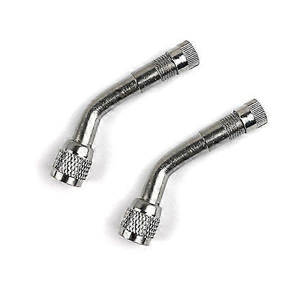 2-pack universell motorcykel scooter ventilKompatibel medlängningsadapter mässing vinklad silver Blue
