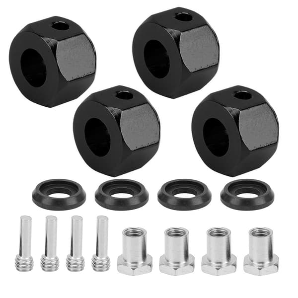 Hex Hub Udvidelsesforbindelse 8mm Tilbehør til Traxxas/TRX4/TRX6 1/10 RC Modelbil Sort