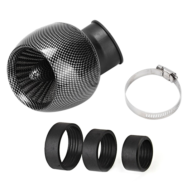 Carbon Fiber Texture Universal Motorcykel Cykel Luftrenare Intagsfilter