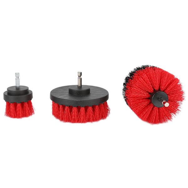 Drill Brushes Attachment Set Electric Extended Long Drill Cleaning Scrubber Brush Set Red