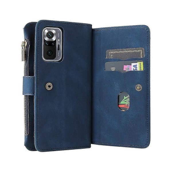 Kotelo Xiaomi Redmi Note 10 Pro/10 Pro Max -kuorelle Luottokorttipidike Iskunkestävä Premium PU-nahka