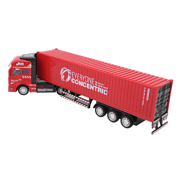 1:48 Legering Container Truck Model Legetøj Højsimulering Børnebil Legetøj Køretøjer Rød Container Truck Model