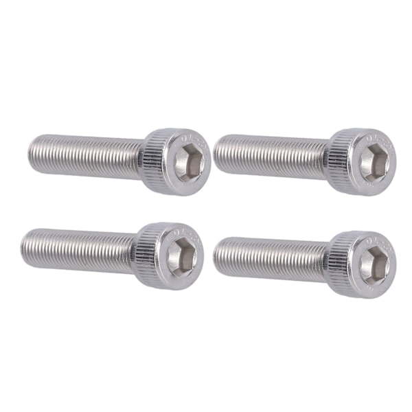 4 kpl kuusiokolopyöränpultit A2 ruostumaton teräs 1,25 mm Kiinnitysruuvit hienolla kierteenjakoa M10x45