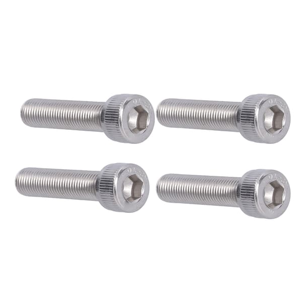 4 stk. sekskantskruk A2 rustfritt stål 1,25 mm Festelement med fin stigning M10x45