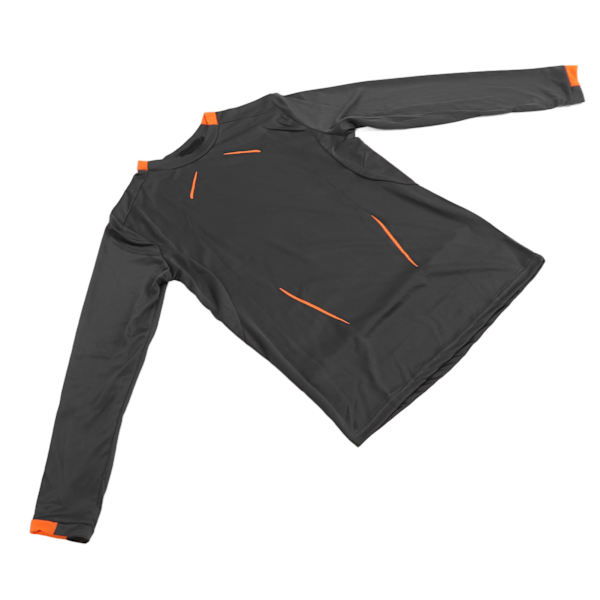 Dry Fit-T-shirt til mænd Sommer Sportstræning Åndbar med smukt print Langærmet Quick Dry-trøje til fitness udendørs Mørkegrå L