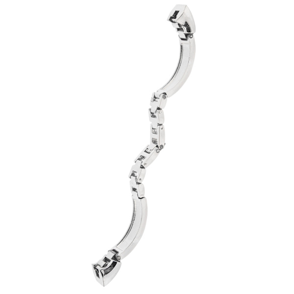 Armband av rostfritt stål för kvinnor inlägg strass Armband Handledsdekoration för FitbitSilver