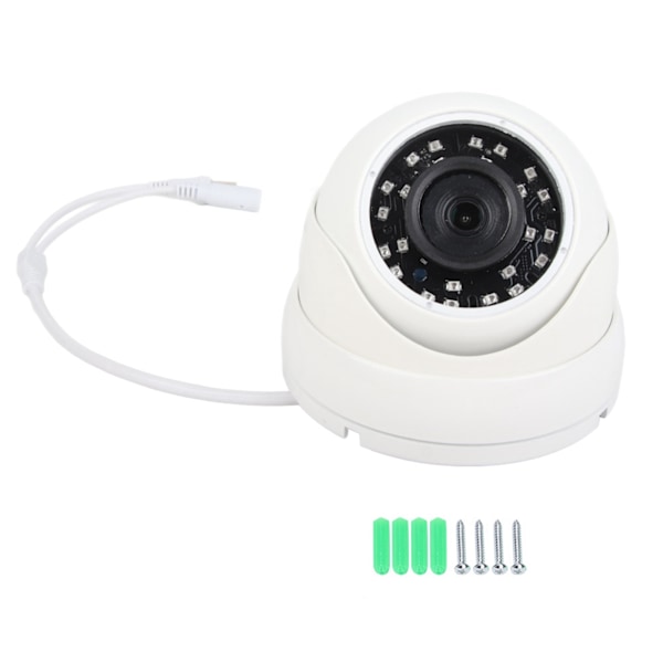 1080P Dome IR-kamera AHD Utomhus PAL-system 24LEDs Vattentät för Bil Bussar Hytter Vit
