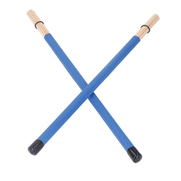 2 st Blå Bambu Trumborste Klubba Slagverk Instrument Tillbehör Set