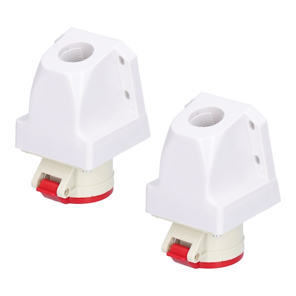 2 stk 4-polet industriuttak 3-fase fast flytstrømkobling 380V415V 16A 3P+E IP44