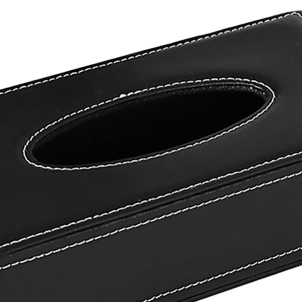 Tissue Box Cover Stor kapacitet Rektangel Läder Tissue Box Hållare Servettdispenser för hemkök Kontorsbil