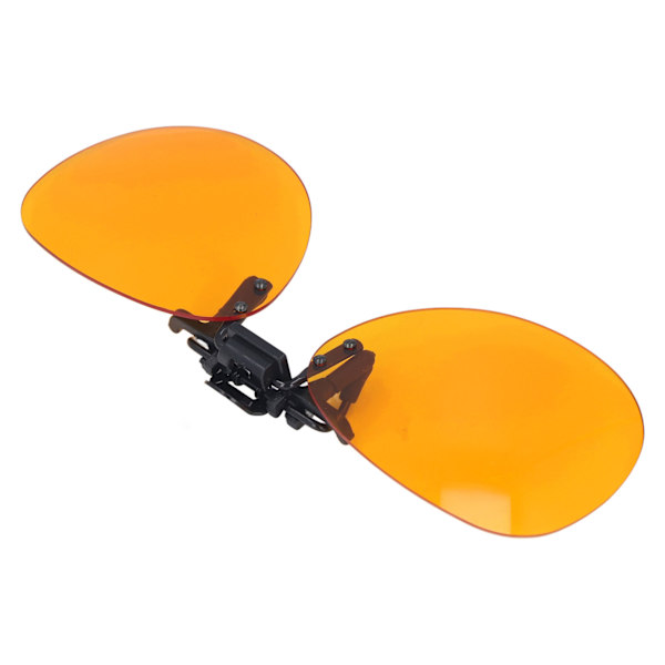 Clip On Glasögon Effektivt blått ljus blockerar 180 grader vertikalt Flip Portable Orange Glasögon Cliplins för dator rund
