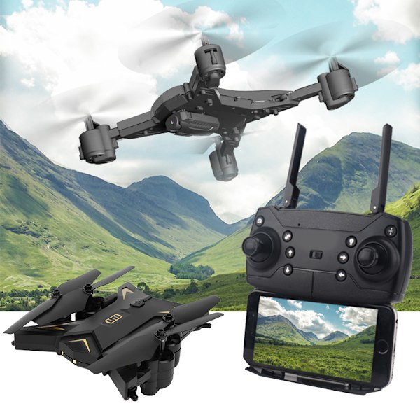 Ky601s Foldbar Quadcopter Lang Flyvetid Høydehold Fjernkontroll Drone