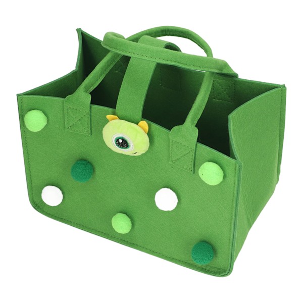Filttaske gavepose opbevaring Tegneserie rumdeler med stor kapacitet Filttaske gavepose til baby Infant Green