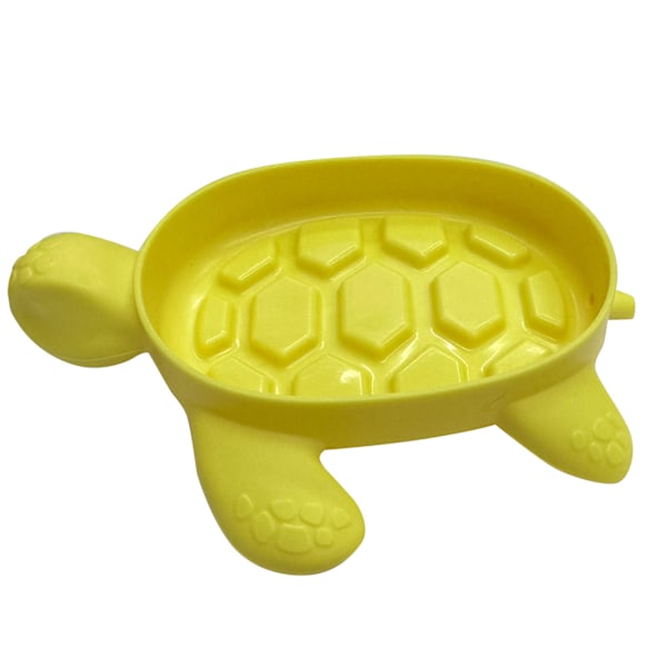 Sæbeholder Anti-Skrid Sikkerhedssvans Dræning Design Skildpadde Form Tegneserie Sæbeholder til Badeværelse Vaskeri Gul