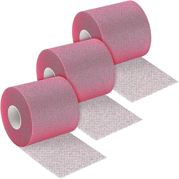 Zk - 3 stk. atletisk forbindingstape til sport, forbindingstape 2,75 tommer x 5 m (pink)