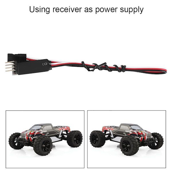 LED-lys Lys Kontrollbryter Panel System Slå på/av 3CH for RC Bilmodell Deltilbehør