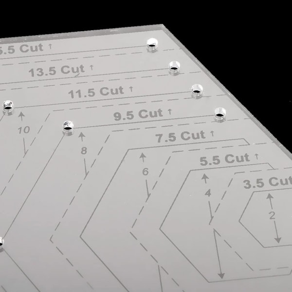 4 pcs/set Sewing Ruler Acrylic Handmade Quilt Templates Stencil Ruler Triangles Hexago Patchwork Rulers DIY Sewing Tools