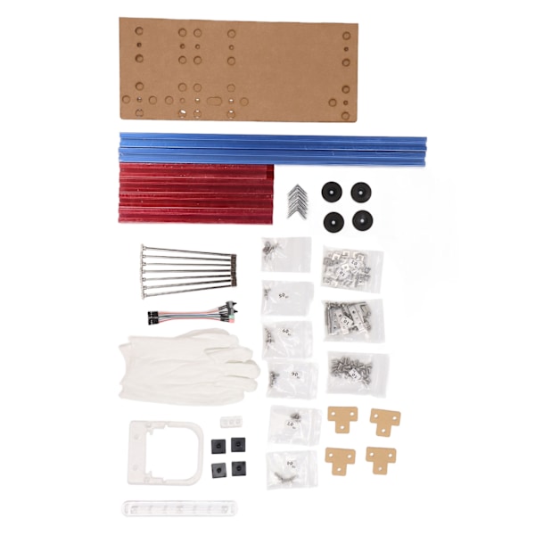 ATX Dator Open Case Bracket Bra stöd för värmeavledning 4 PCI Slot Färgad Aluminiumlegering DIY Bar Ram för Hem Blå Röd