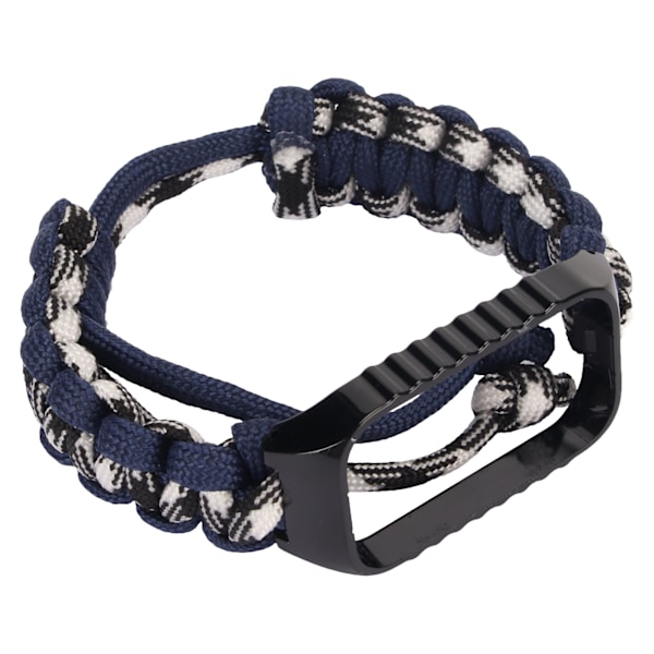 Paracord Klokkerem Klokkeskjerm Etui 2 i 1 Kompatibel med Redmi Band 2 Smartklokke Marineblå
