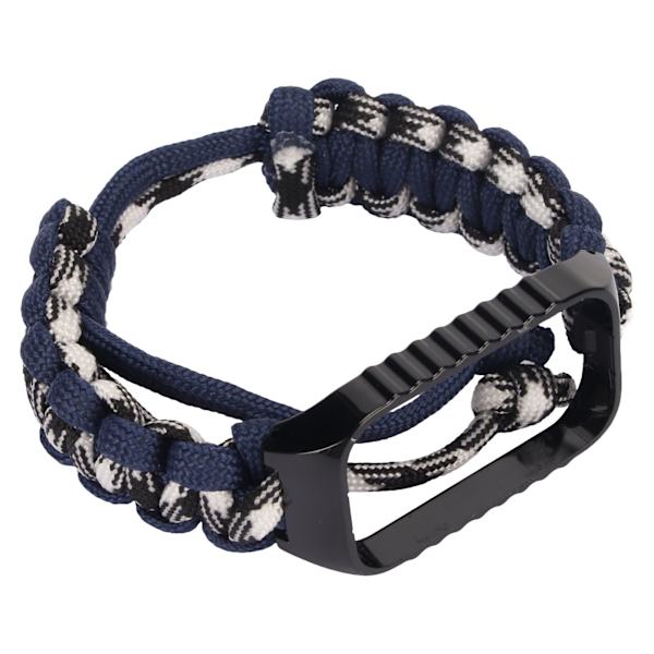 Paracord Watch Band Watch Protector Fodral 2 i 1 Kompatibel för Redmi Band 2 Smartwatch Marinblå