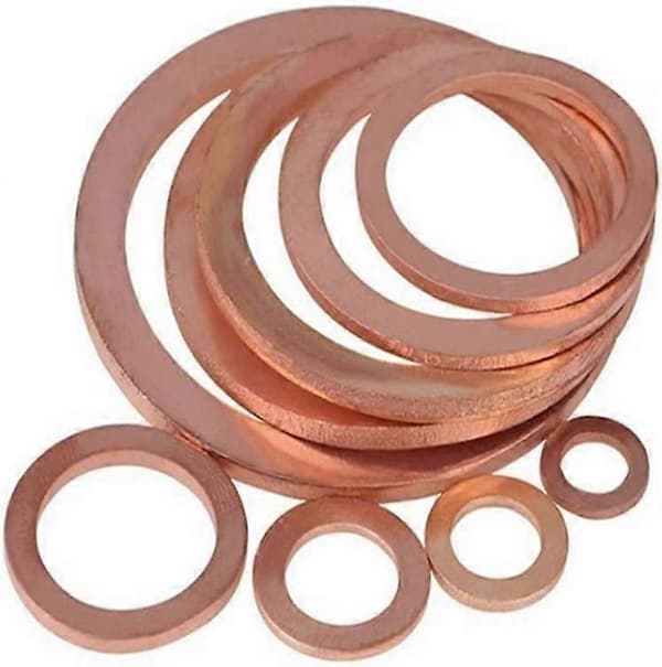 200 st metallkoppar plattbrickor Brickor metallbrickor platt kit koppartätningar