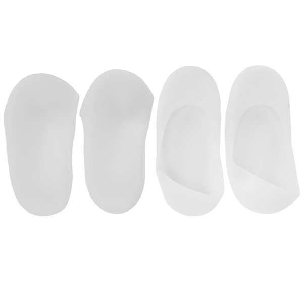 Silikongel fuktgivande strumpor Antisprickbildning Andas halkfri fotvårdsskydd (Vit L för 20,5 x 10 cm 8,1 x 3,9 tum)