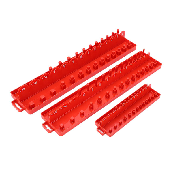 3-pack Socket Organizer Fack Set - Förvaring av Hylsor - Multifunktionell för Bilreparation Verktygslåda