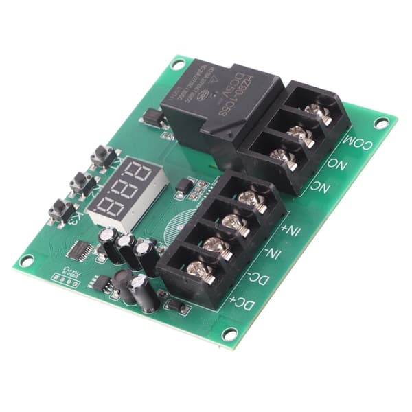 Strømdeteksjonsmodul Digital Display Sensor Beskyttelseskort Detektor Bryter DC 7‑30V