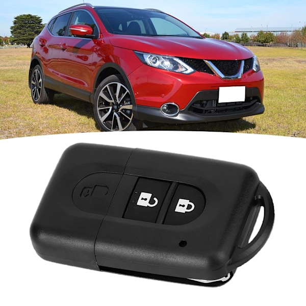 2-knaps fjernbetjeningsskal, udskiftning af låg passer til Nissan Qashqai X Trail