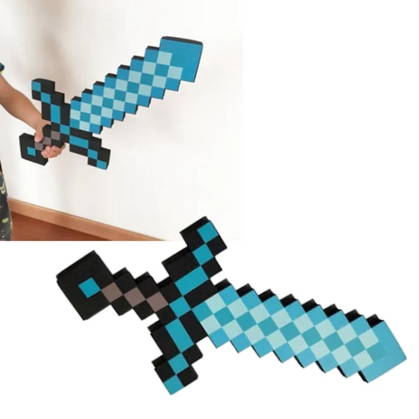 Diamond Sword Safe Soft EVA Diamond Foam Sword för tillbehör för speltemafestkostymer