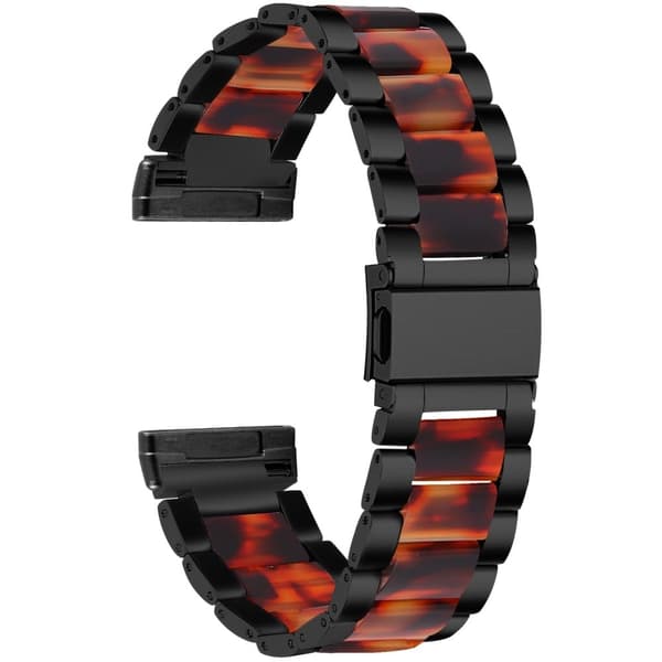 Fitbit Sense / Versa 3 kellon ranneke ruostumatonta terästä ja hartsia Musta / Musta multifärg multicolor