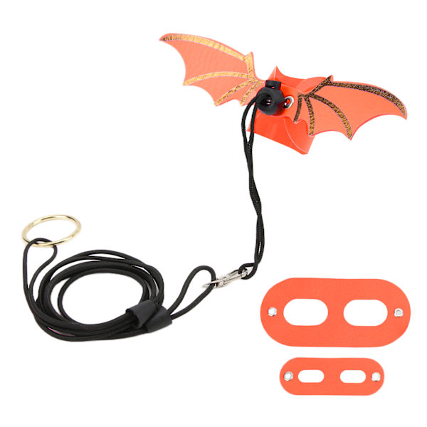 Justerbart Lizard Leash Skjeggagam Sele Mjuk for Reptiler Små Kjæledyr Orange