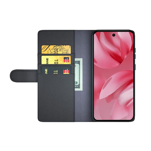 Google Pixel 10 Cover Premium Ægte Læder Sort 65