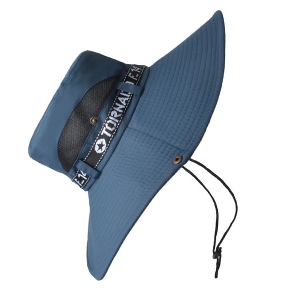 Fishing Hat Breathable Cotton Polyester Large Brim Sun Hat for Men Summer Mountain Climbing Navy