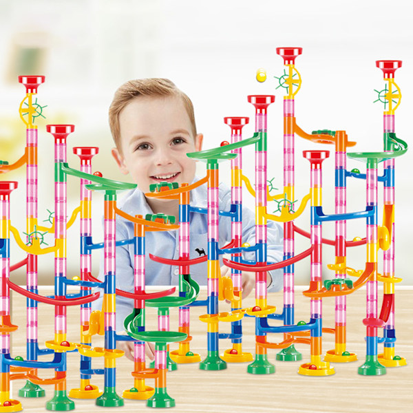 Marble Run byggklossar Tredimensionella DIY Race Track Marmor Leksak Byggklossar Leksaker