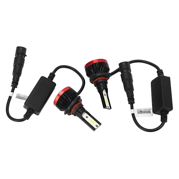 2 stk Bil LED-frontlys DC12V IP68 Beskyttelse 6500LM 6000K Frontlys Universal for Kjøretøy med 9005 Grensesnitt