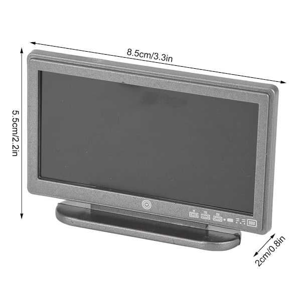 1:12 Modern Miniatyr LCD-TV Dockhus Tillbehör Rumsmöbler Leksak