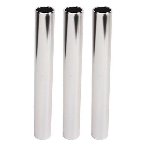 3st aluminiumlegering banfältstafettbatonger Spårbatonger Raceutrustning för löparlopp Team för löparlopp utomhus studentstafettevenemang Silver